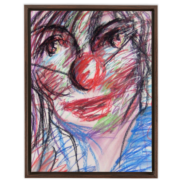 Clown - Framed Traditional Stretched Canvas