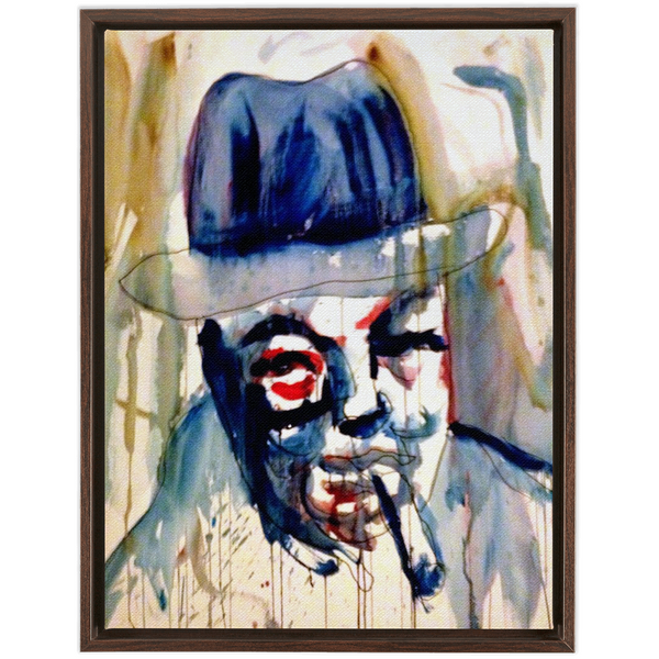 Winston Churchill - Framed Traditional Stretched Canvas