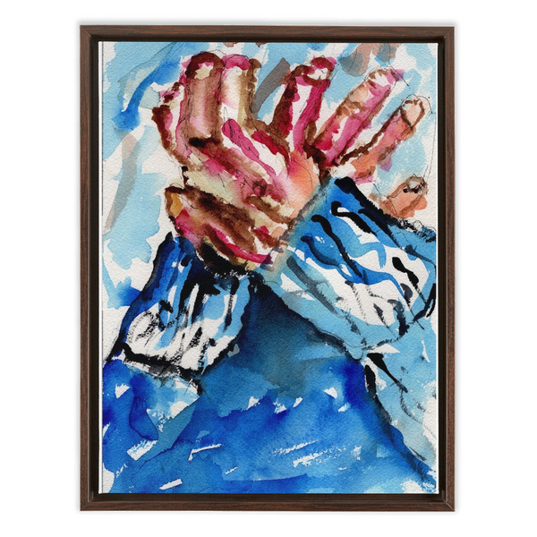 Crossing Hands - Framed Canvas Wraps