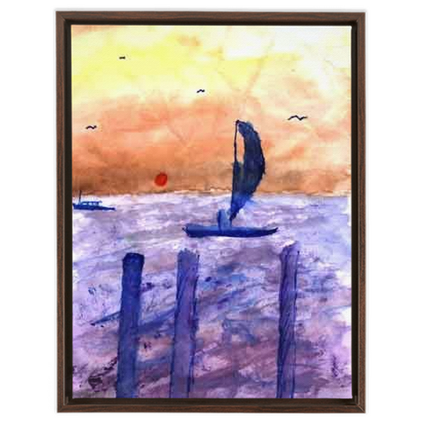 Boat - Framed Traditional Stretched Canvas