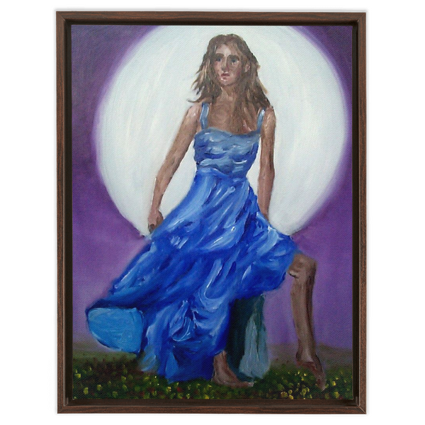 Lady Oil - Framed Traditional Stretched Canvas