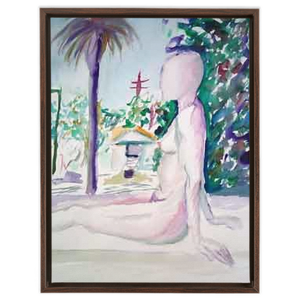 Land Nude - Framed Traditional Stretched Canvas