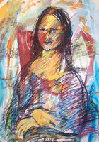 Letter sized signed glossy print -  Mona Lisa