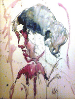 Open edition watercolor print of Virginia Woolf signed by artist - Dan Joyce art
