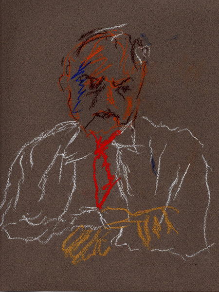 Original signed pastel drawing on toned paper - Bad temperament - Dan Joyce art