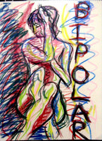Nude life drawing pastel sketch signed original #10 - Dan Joyce art